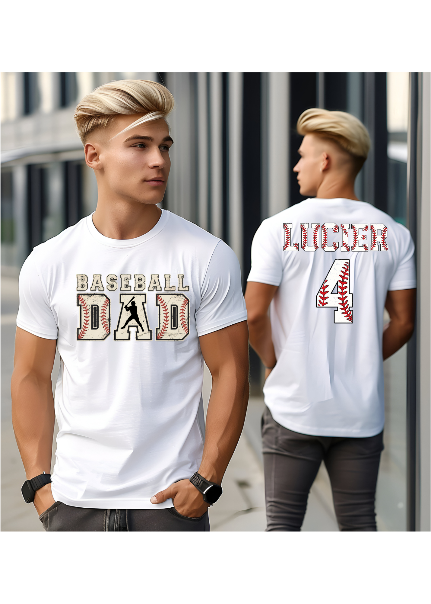 Custom Baseball Dad T-Shirt