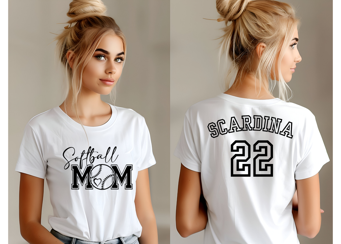 Custom Softball Mom T-Shirt