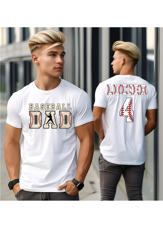 Custom Baseball Dad T-Shirt