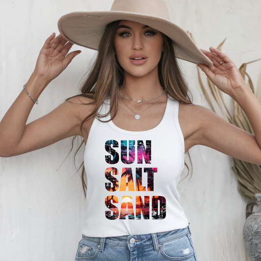 Sun, Salt, Sand Tank Top